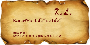 Karaffa László névjegykártya